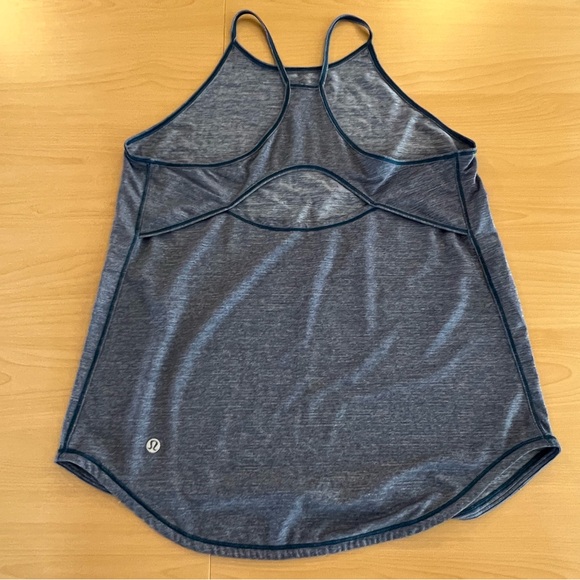 2 Lululemon Fast as Light Singlet Tank Tops Heathered Black & Blue Colors Small - Picture 8 of 10